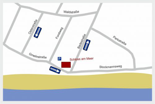 Anfahrtsskizze Urlaub Schloss am Meer